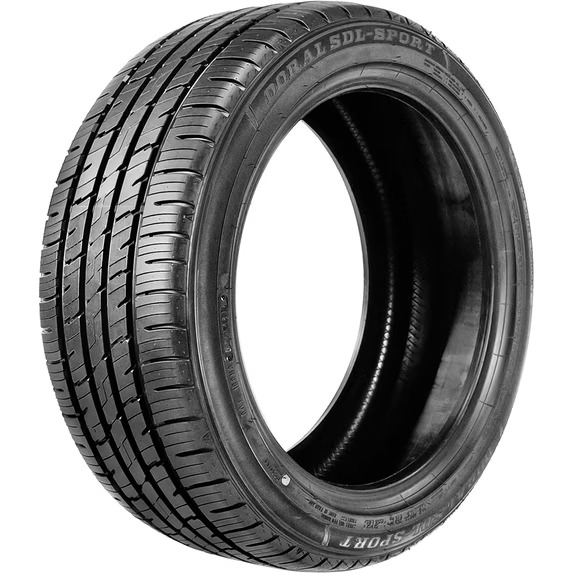 Doral SDL-Sport all-season passenger tire, ribbed tread with circumferential water channels and DORAL lettering across the sidewall
