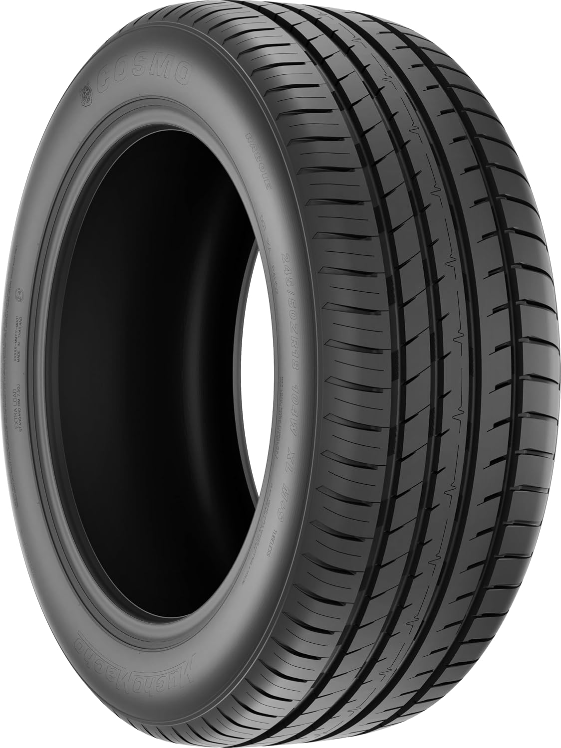 Cosmo MuchoMacho ultra-high-performance tire, 245/50ZR18 104W XL, asymmetric tread with a wide solid center rib